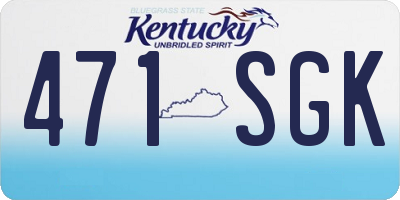 KY license plate 471SGK