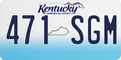 KY license plate 471SGM