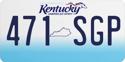 KY license plate 471SGP