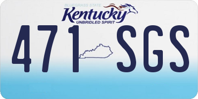 KY license plate 471SGS