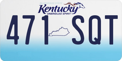 KY license plate 471SQT