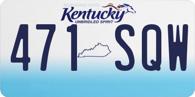 KY license plate 471SQW