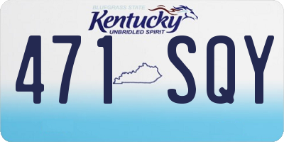KY license plate 471SQY