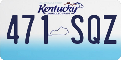 KY license plate 471SQZ