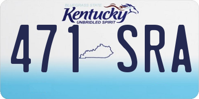 KY license plate 471SRA