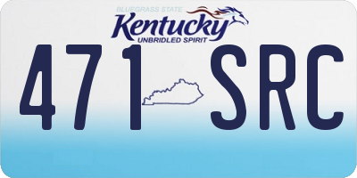 KY license plate 471SRC