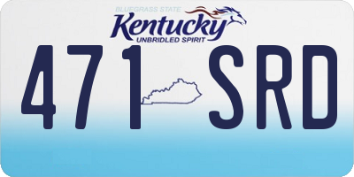 KY license plate 471SRD