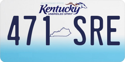 KY license plate 471SRE