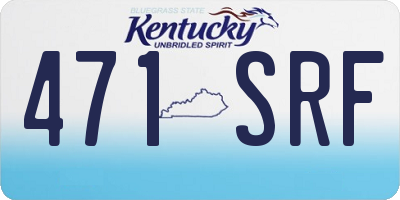 KY license plate 471SRF