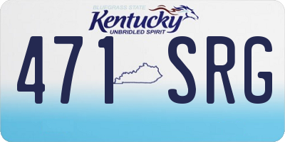 KY license plate 471SRG