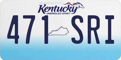 KY license plate 471SRI