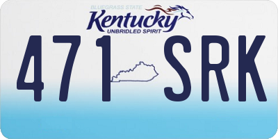 KY license plate 471SRK