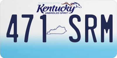 KY license plate 471SRM