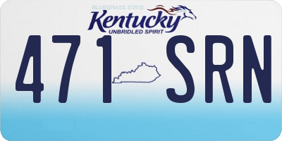 KY license plate 471SRN