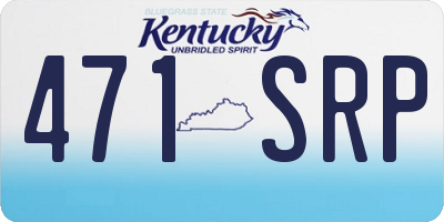 KY license plate 471SRP
