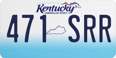 KY license plate 471SRR