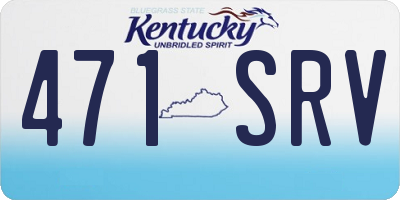 KY license plate 471SRV