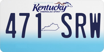 KY license plate 471SRW