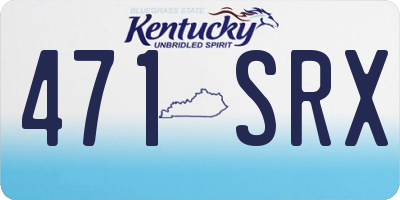 KY license plate 471SRX