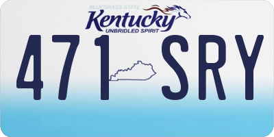 KY license plate 471SRY