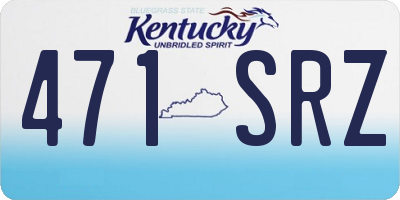 KY license plate 471SRZ