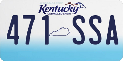 KY license plate 471SSA