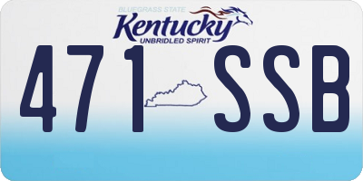 KY license plate 471SSB