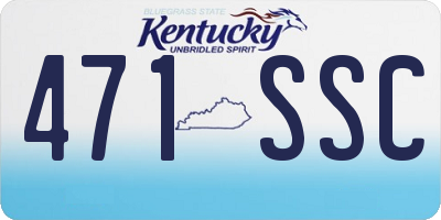 KY license plate 471SSC