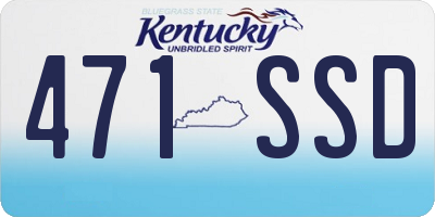 KY license plate 471SSD