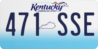 KY license plate 471SSE