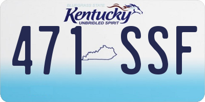 KY license plate 471SSF