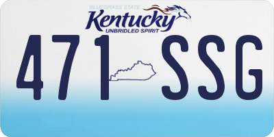 KY license plate 471SSG