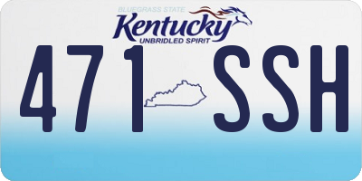 KY license plate 471SSH