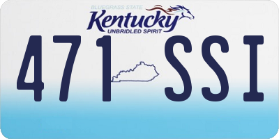 KY license plate 471SSI