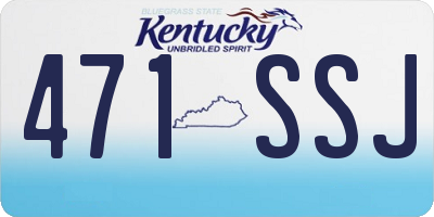 KY license plate 471SSJ