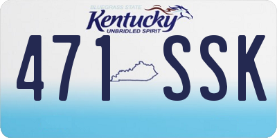 KY license plate 471SSK