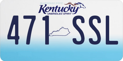 KY license plate 471SSL