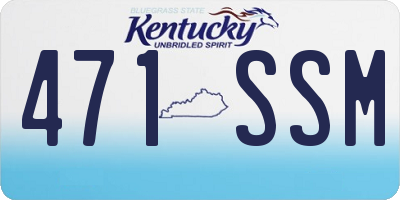 KY license plate 471SSM