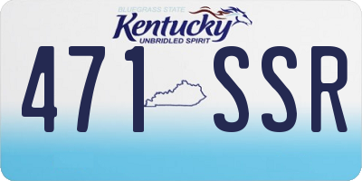 KY license plate 471SSR