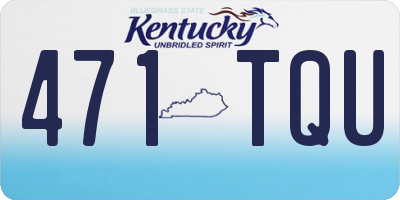 KY license plate 471TQU
