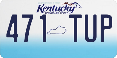 KY license plate 471TUP