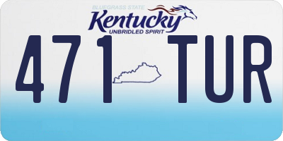 KY license plate 471TUR