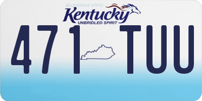 KY license plate 471TUU