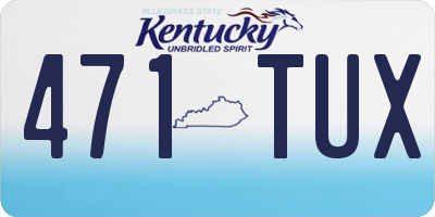 KY license plate 471TUX