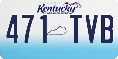 KY license plate 471TVB