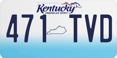 KY license plate 471TVD