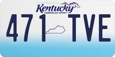 KY license plate 471TVE
