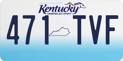 KY license plate 471TVF