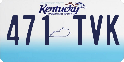 KY license plate 471TVK