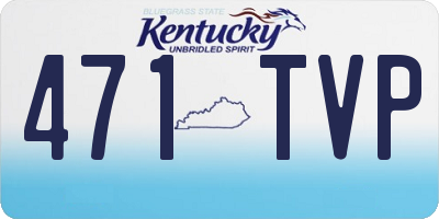 KY license plate 471TVP